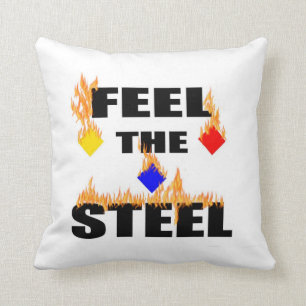 Pittsburgh fühlt sich wie das Steel Fire Football  Kissen