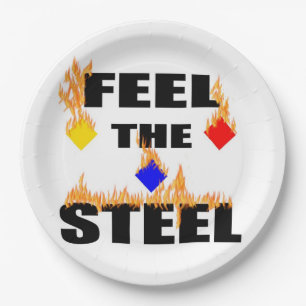 Pittsburgh fühlt sich wie das Steel Fire Football Pappteller