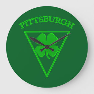 Pittsburgh Glück Große Wanduhr