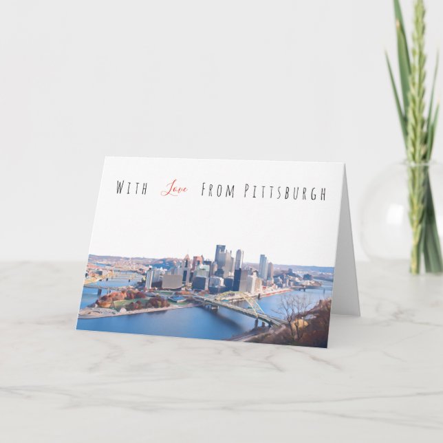 Pittsburgh Grußkarte Feiertagskarte (Vorderseite)