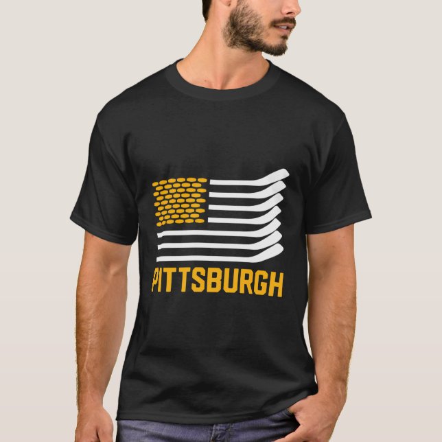 Pittsburgh Hockey ist amerikanisch T-Shirt (Vorderseite)