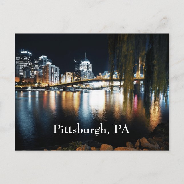 Pittsburgh in Farbe Postkarte (Vorderseite)