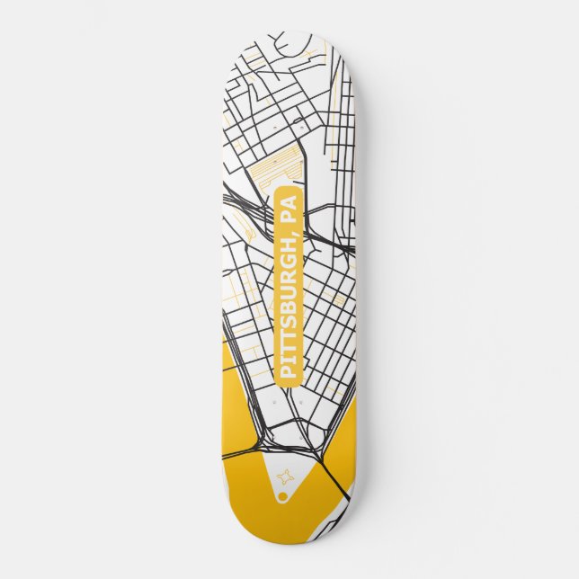 Pittsburgh-Karte 3 Skateboard (Vorderseite)