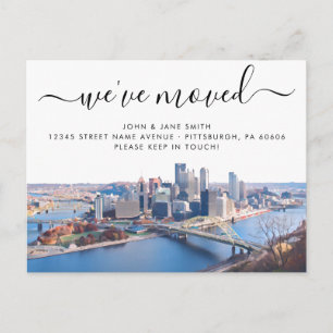 Pittsburgh Moving Announction Postcard Ankündigungspostkarte