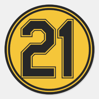 Pittsburgh Nummer 21 Runder Aufkleber