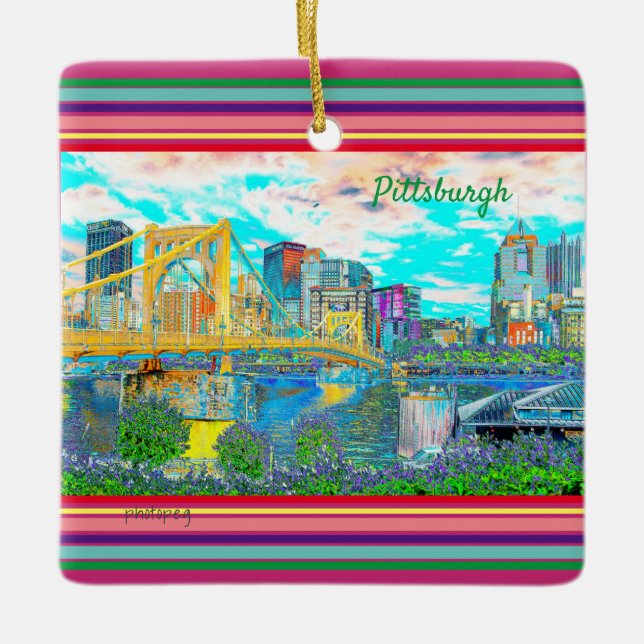 Pittsburgh Ornament Retro Foto Art 2 (Vorderseite)