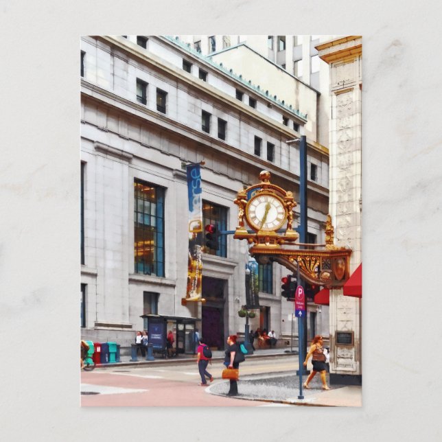 Pittsburgh PA - Ecke Smithfield und Fifth Postkarte (Vorderseite)
