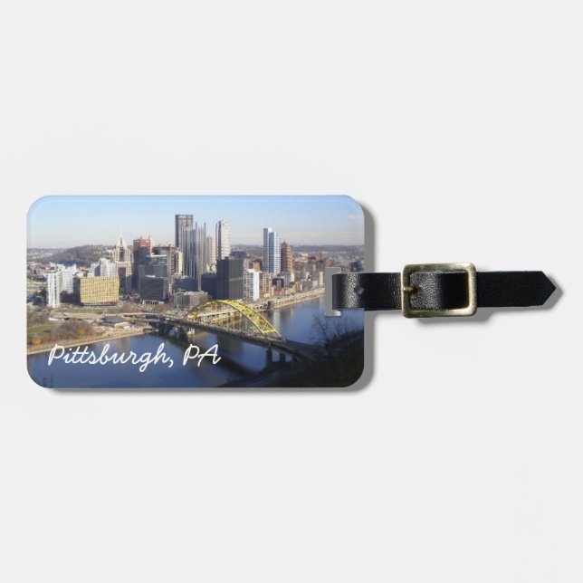 Pittsburgh, PA Gepäckanhänger (Vorderseite horizontal)