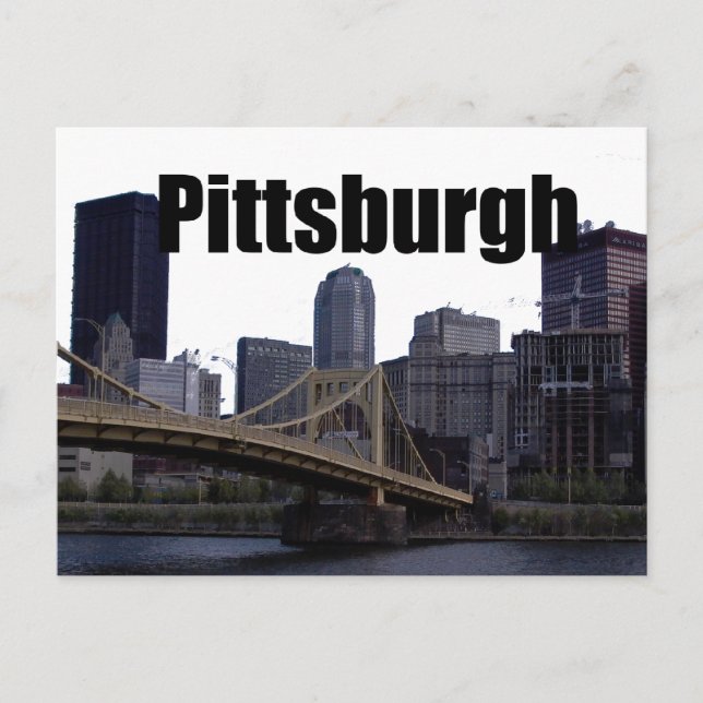Pittsburgh PA Skyline mit Pittsburgh im Sky Postkarte (Vorderseite)