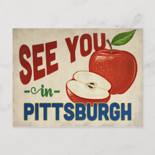 Pittsburgh Pennsylvania Apfel - Vintage Reise Postkarte