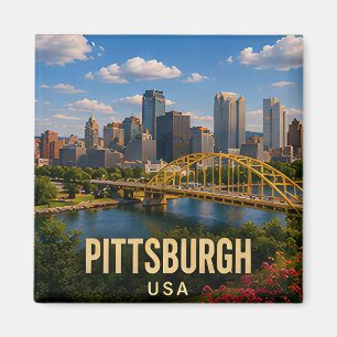Pittsburgh Pennsylvania Bridge Reisegeschenk Magnet
