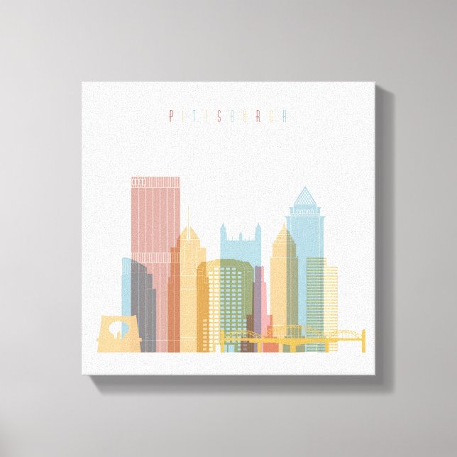 Pittsburgh, Pennsylvania | City Skyline Leinwanddruck (Vorderseite)