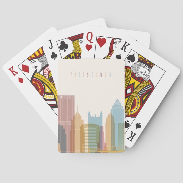 Pittsburgh, Pennsylvania | City Skyline Spielkarten (Rückseite)