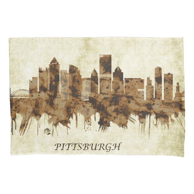 Pittsburgh Pennsylvania Cityscape Kissenbezug (Vorderseite)