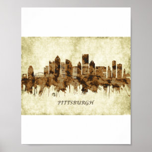 Pittsburgh Pennsylvania Cityscape Poster