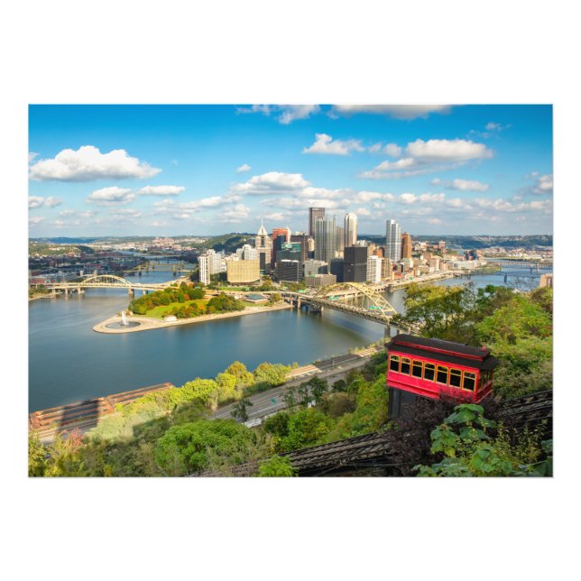 Pittsburgh Pennsylvania Duquesne Incline View Fotodruck (Vorne)