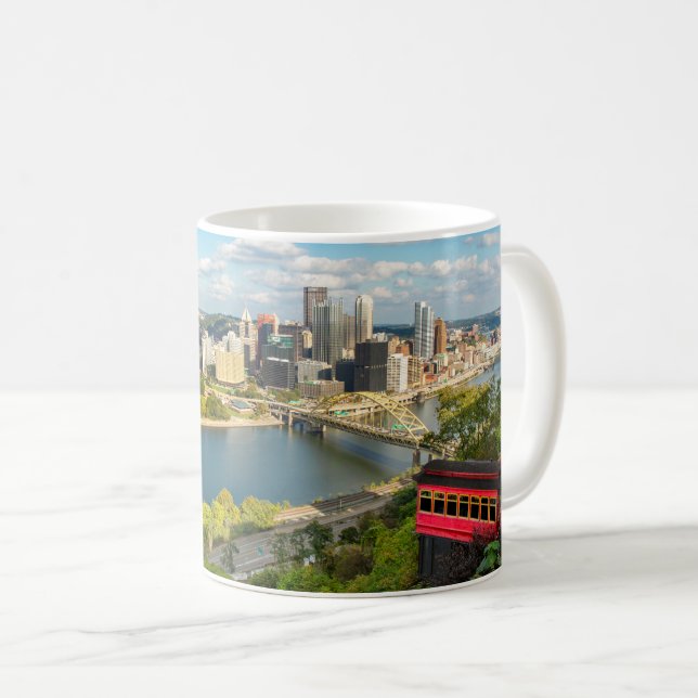 Pittsburgh Pennsylvania Duquesne Incline View  Kaffeetasse (VorderseiteRechts)