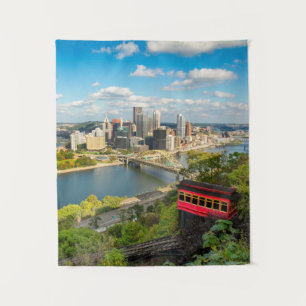 Pittsburgh Pennsylvania Duquesne Incline View Wandteppich