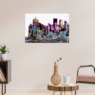 Pittsburgh, Pennsylvania in Graffiti Poster