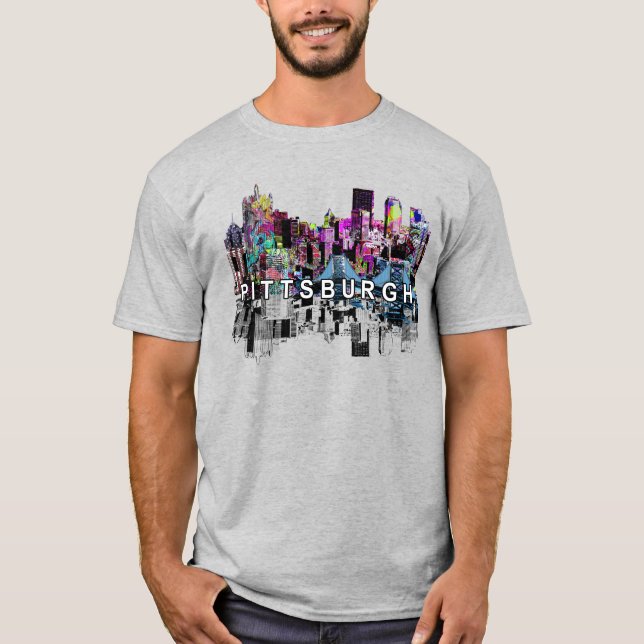 Pittsburgh, Pennsylvania in Graffiti T-Shirt (Vorderseite)