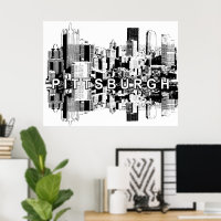 Pittsburgh, Pennsylvania in Schwarz und Weiß