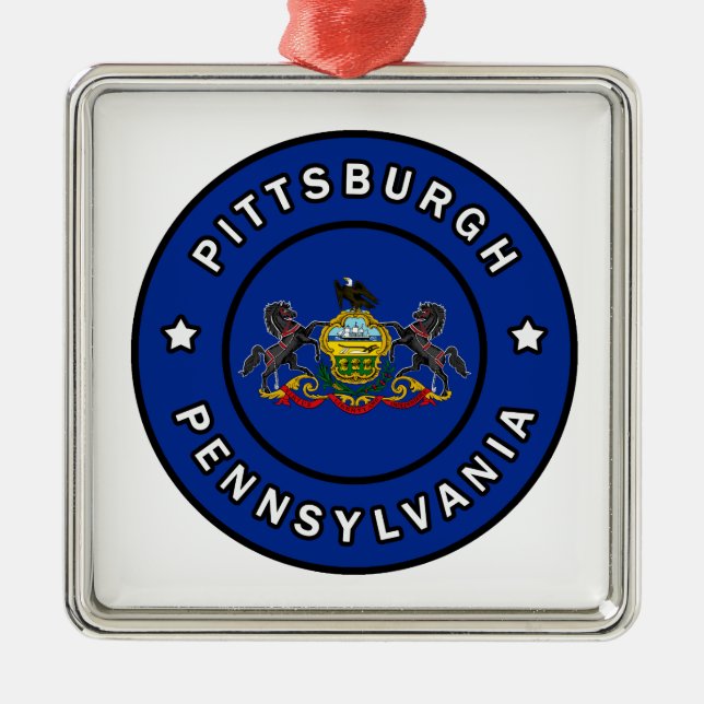 Pittsburgh Pennsylvania Ornament Aus Metall (Vorne)