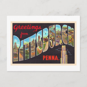 Pittsburgh Pennsylvania PA Grande lettre carte pos