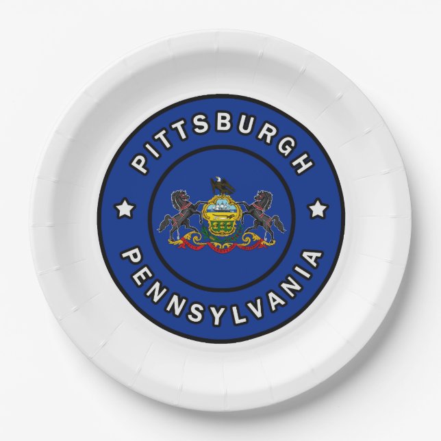 Pittsburgh Pennsylvania Pappteller (Vorderseite)