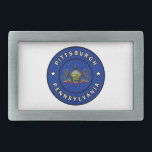 Pittsburgh Pennsylvania Rechteckige Gürtelschnalle<br><div class="desc">Pittsburgh Pennsylvania</div>