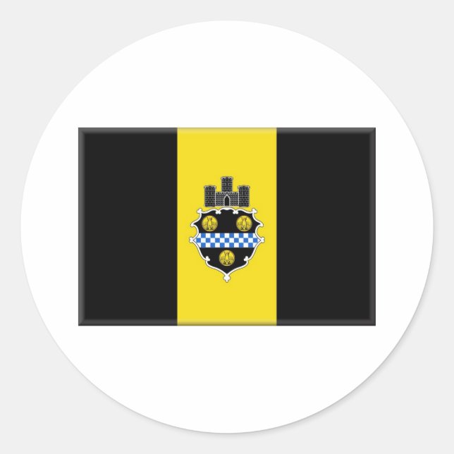 Pittsburgh Pennsylvania Runder Aufkleber (Vorderseite)