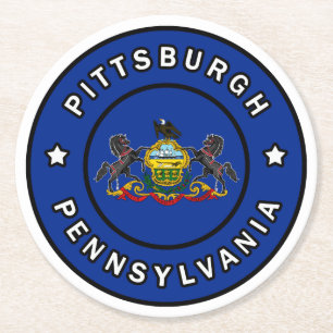 Pittsburgh Pennsylvania Runder Pappuntersetzer