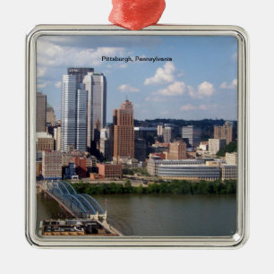 Pittsburgh, Pennsylvania Skyline-Ornament Ornament Aus Metall