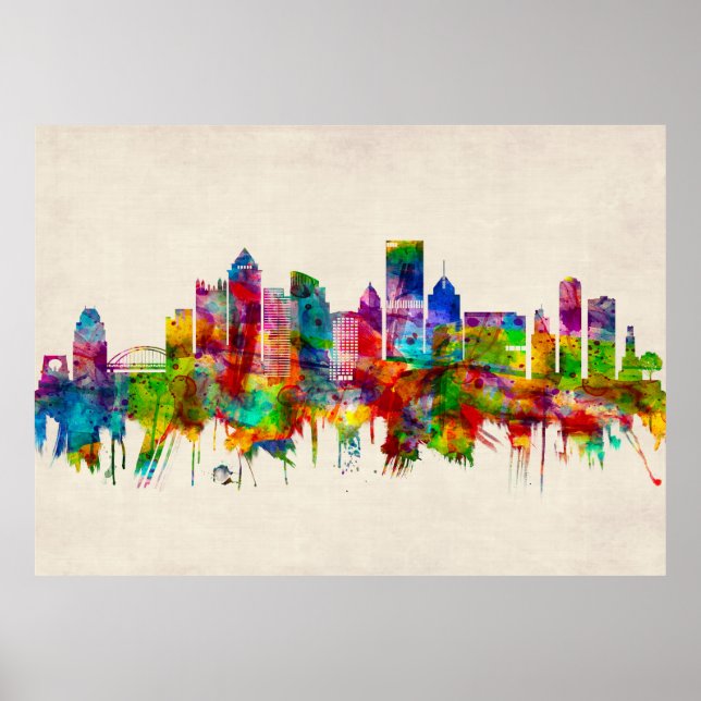 Pittsburgh Pennsylvania Skyline Poster (Vorne)