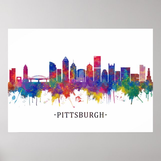 Pittsburgh Pennsylvania Skyline Poster (Vorne)
