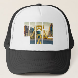 Pittsburgh Pennsylvania Steel City Skyline 412 Can Truckerkappe