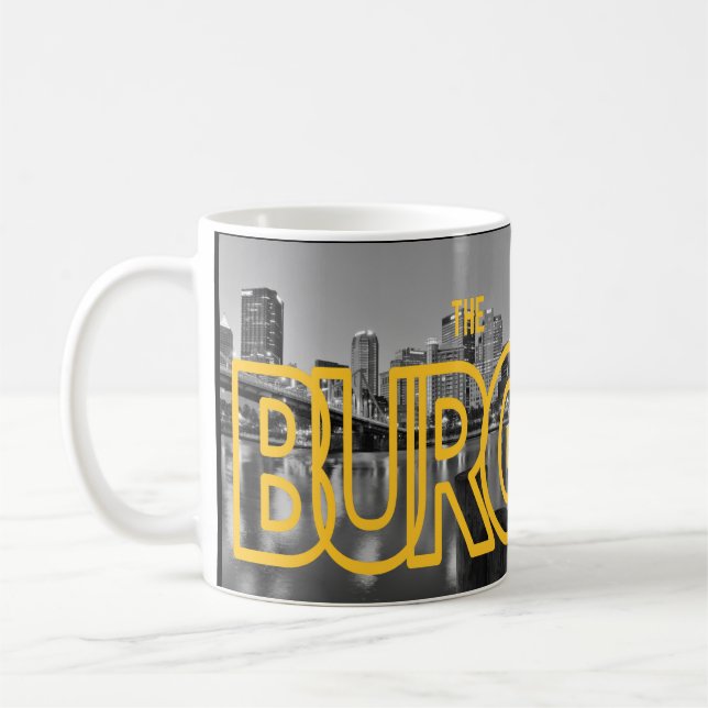Pittsburgh Pennsylvania Steel City Skyline Night P Kaffeetasse (Links)