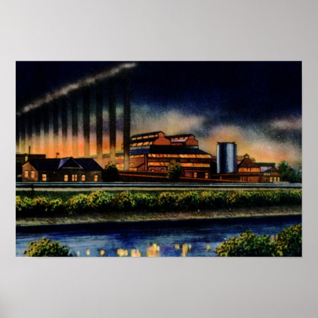 Pittsburgh Pennsylvania Steel Mills Poster (Vorne)