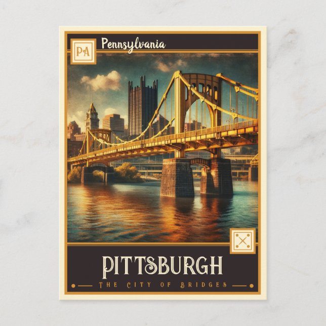 Pittsburgh, Pennsylvania | VINTAG Postkarte (Vorderseite)