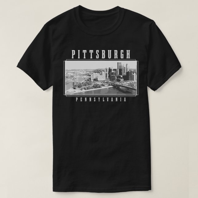 Pittsburgh Pennsylvania Vintag Skyline Vintag Pi T-Shirt (Design vorne)