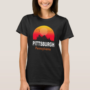 Pittsburgh Pennsylvania Vintag Sunset Retro City T-Shirt