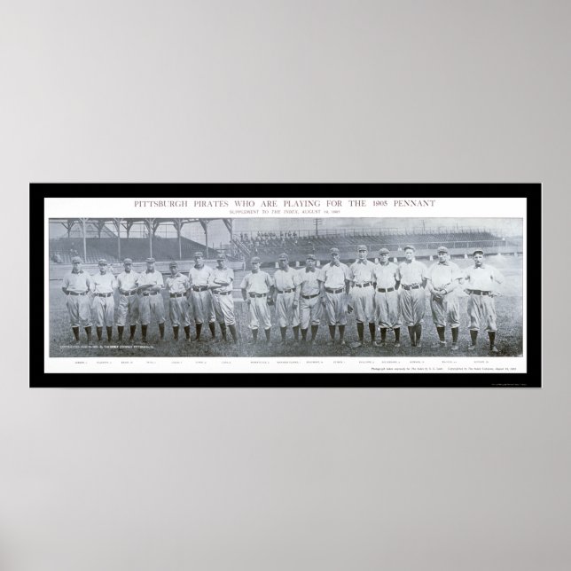 Pittsburgh Pirates Team Foto 1905 Poster (Vorne)