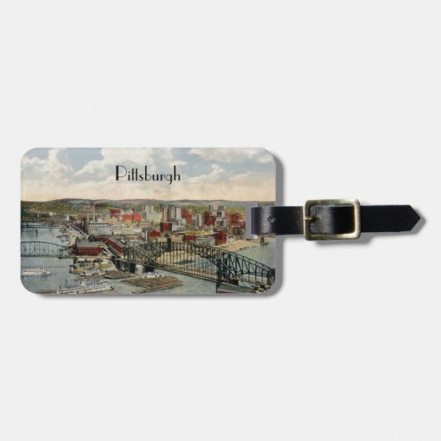 Pittsburgh Point 1931 Gepäckanhänger (Vorderseite horizontal)