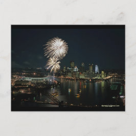 Pittsburgh Postcard Light Up Night "One of a Kind" Postkarte