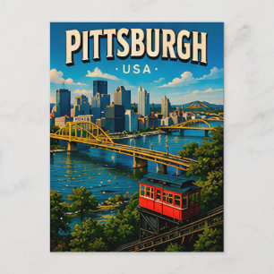 Pittsburgh Roberto Clemente Bridge Andenken Postkarte