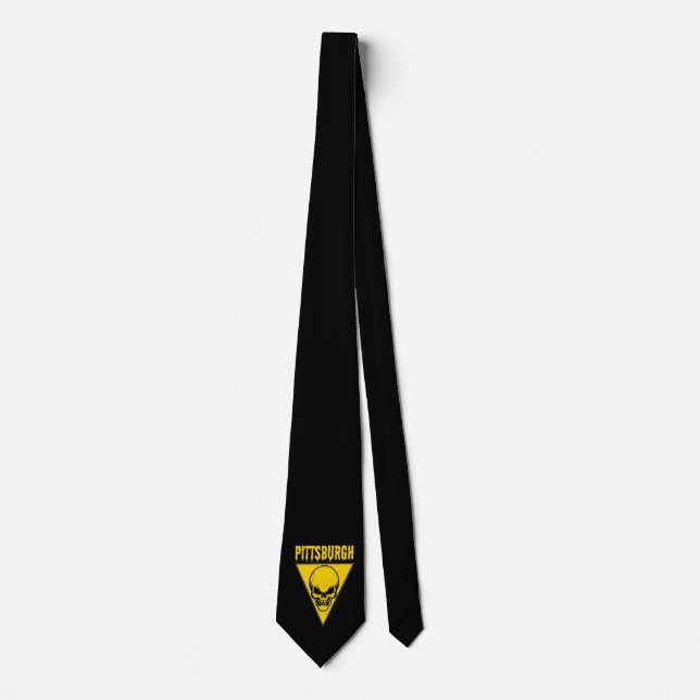 Pittsburgh Skull Neck Tie Krawatte (Vorderseite)