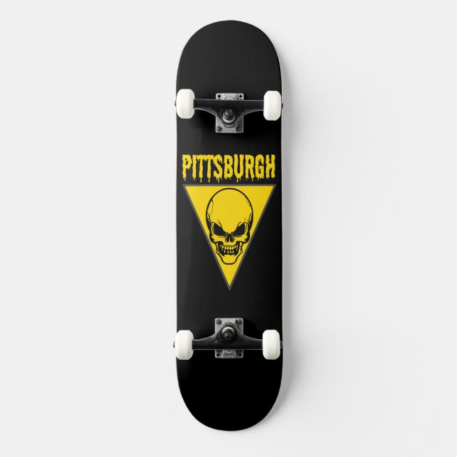 Pittsburgh Skull Skateboard (Vorderseite)