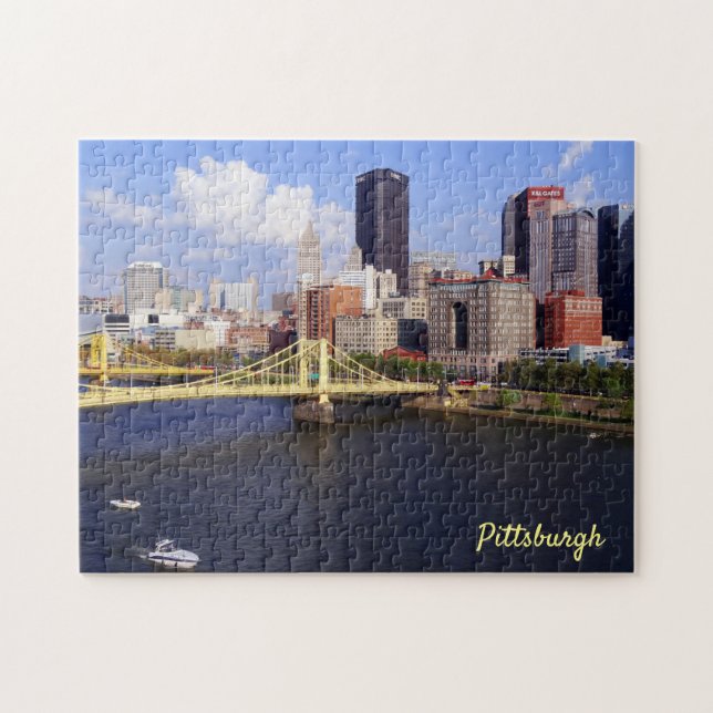 Pittsburgh-Skyline Allegheny Fluss Clemente Brücke (Horizontal)