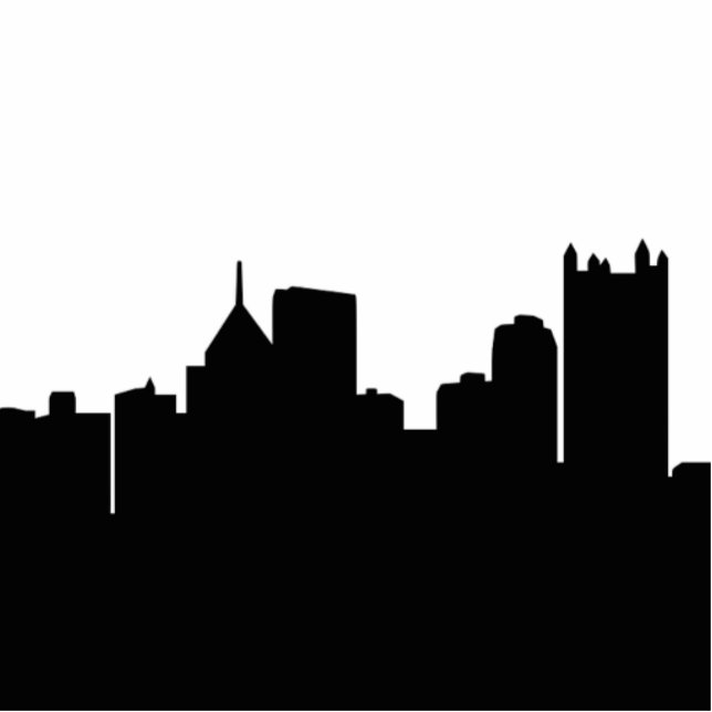 Pittsburgh-Skyline Freistehende Fotoskulptur (Vorne)