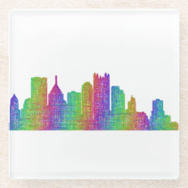 Pittsburgh-Skyline Glasuntersetzer