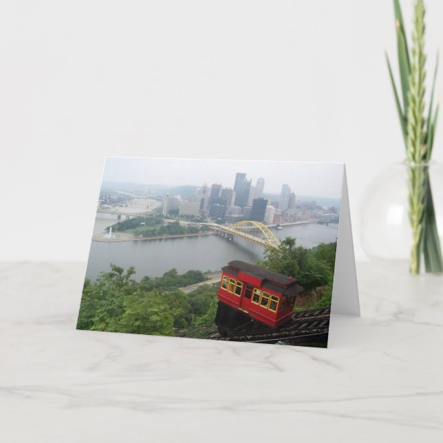 Pittsburgh Skyline Karte (Vorderseite)